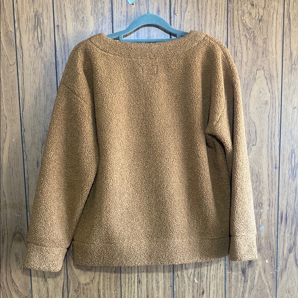 J. Crew Brown Crew Neck Sweater with Relaxed Fit - Picture 2 of 5
